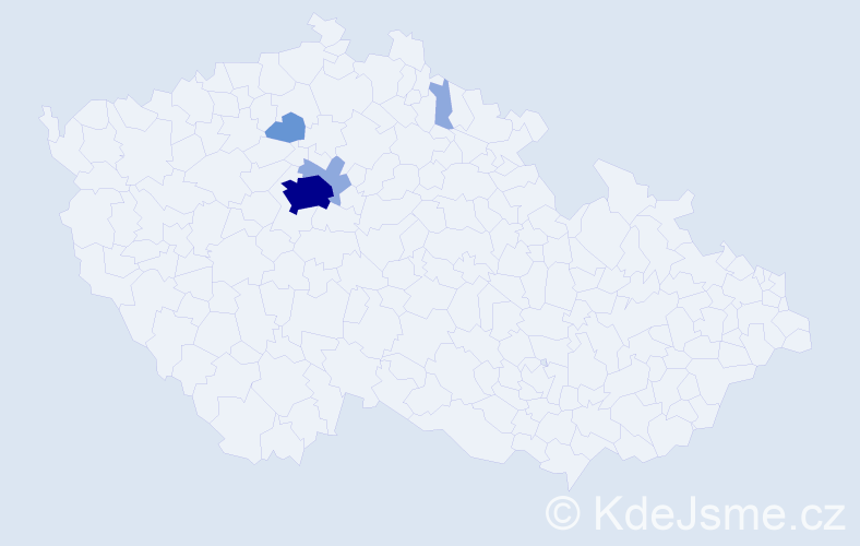 Příjmení: 'Mühlbachová', počet výskytů 13 v celé ČR