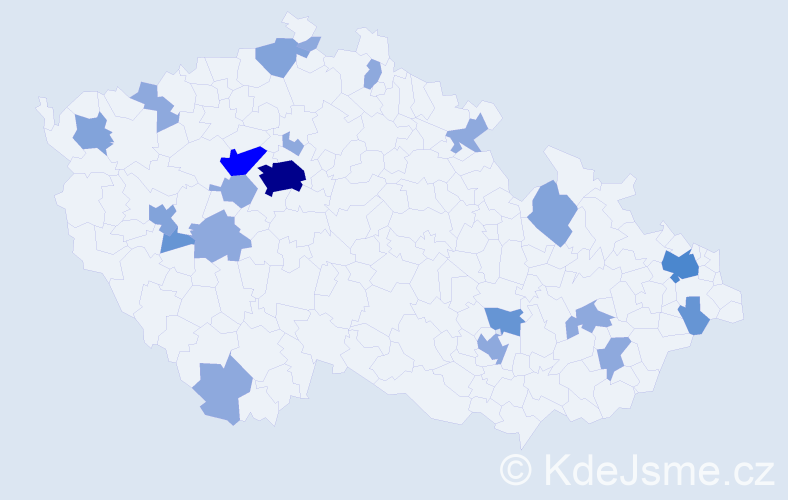 Příjmení: 'González', počet výskytů 46 v celé ČR