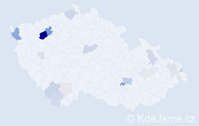 Příjmení: 'Vavríková', počet výskytů 34 v celé ČR
