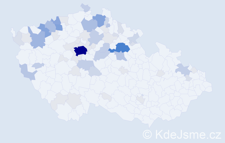 Příjmení: 'Hanka', počet výskytů 206 v celé ČR