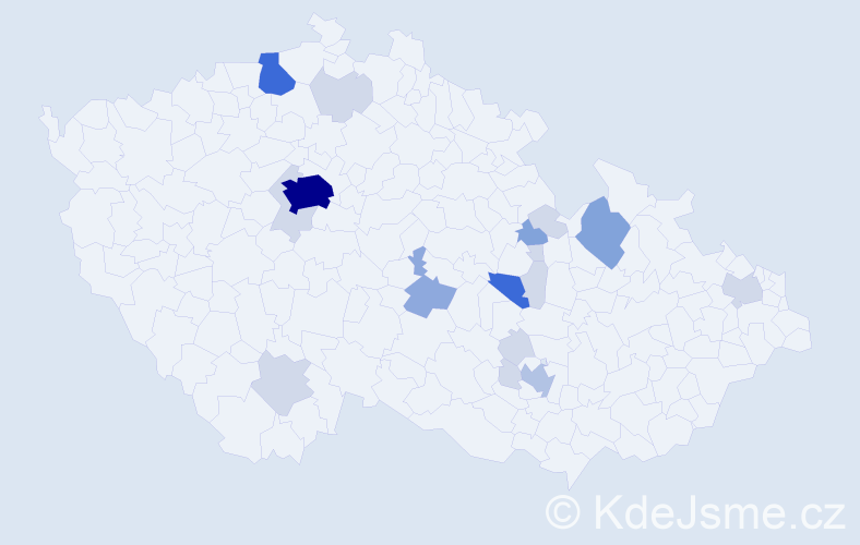 Příjmení: 'Čípa', počet výskytů 56 v celé ČR