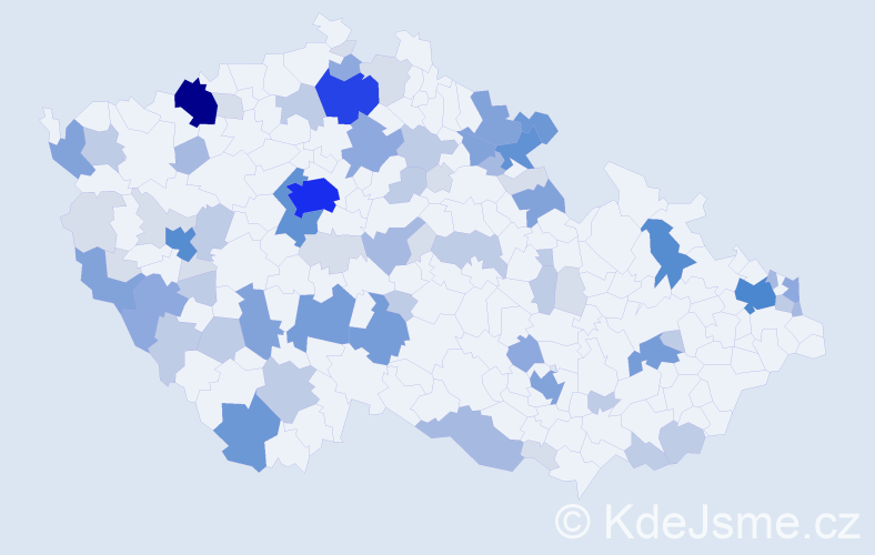 Příjmení: 'Pušková', počet výskytů 245 v celé ČR