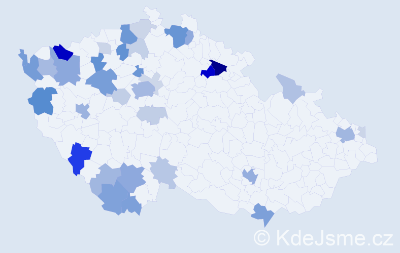Příjmení: 'Barth', počet výskytů 109 v celé ČR