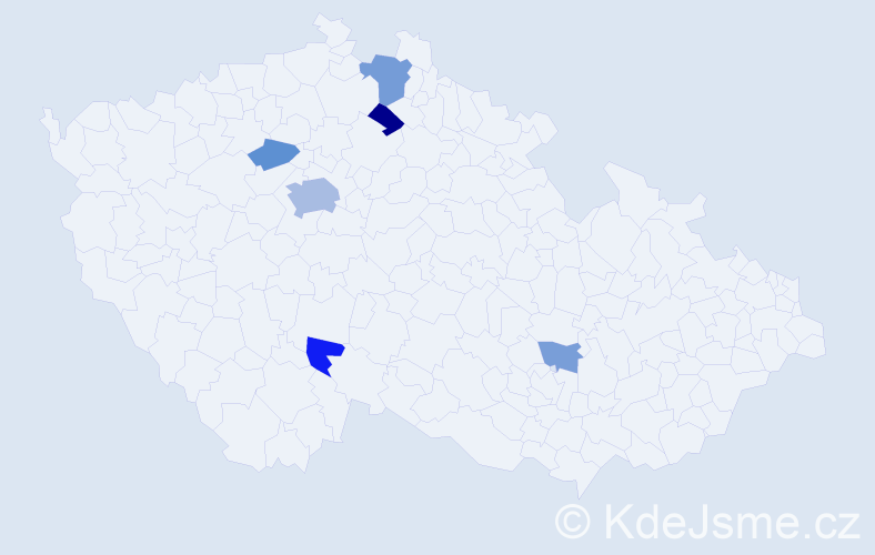 Příjmení: 'Trubáčková', počet výskytů 12 v celé ČR
