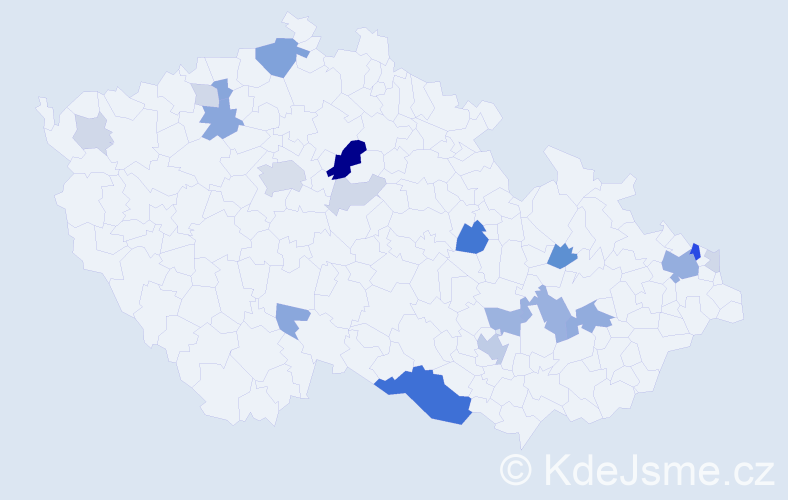 Příjmení: 'Bihári', počet výskytů 66 v celé ČR