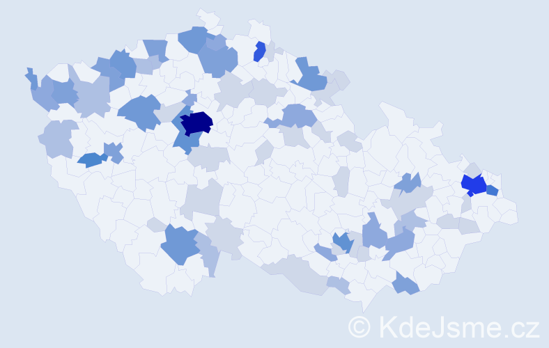 Příjmení: 'Černák', počet výskytů 177 v celé ČR