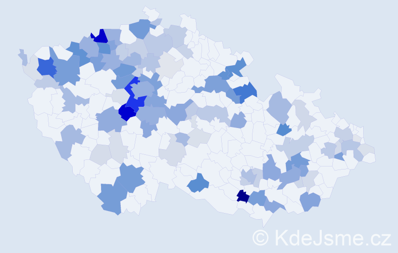 Příjmení: 'Unger', počet výskytů 388 v celé ČR