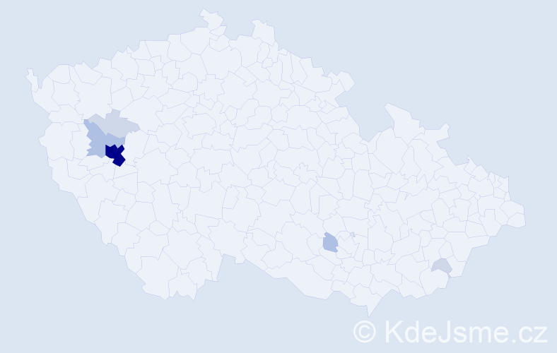 Příjmení: 'Zvikl', počet výskytů 21 v celé ČR