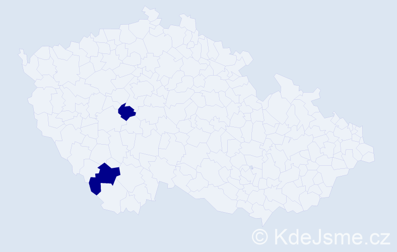 Příjmení: 'Fehir', počet výskytů 2 v celé ČR