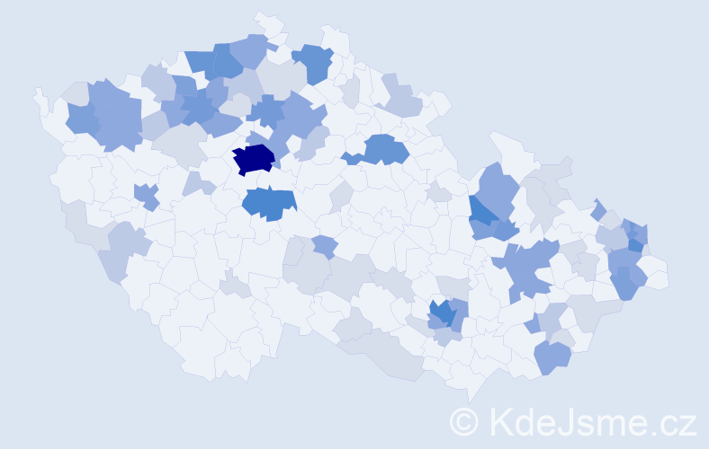 Příjmení: 'Milková', počet výskytů 239 v celé ČR