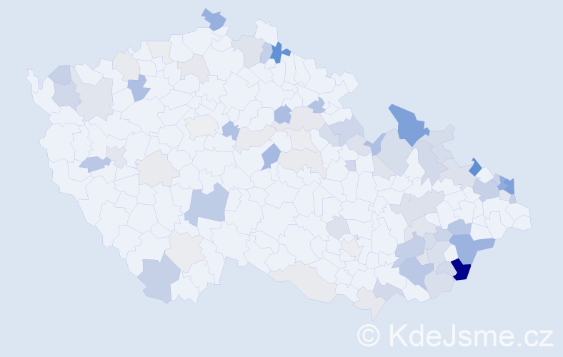 Příjmení: 'Rumanová', počet výskytů 208 v celé ČR