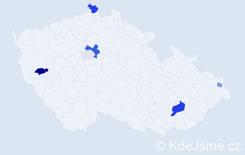 Příjmení: 'Biľová', počet výskytů 8 v celé ČR
