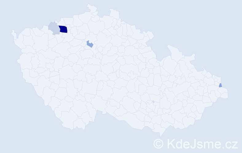 Příjmení: 'Miškanič', počet výskytů 15 v celé ČR