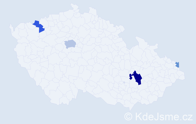 Příjmení: 'Erdem', počet výskytů 8 v celé ČR