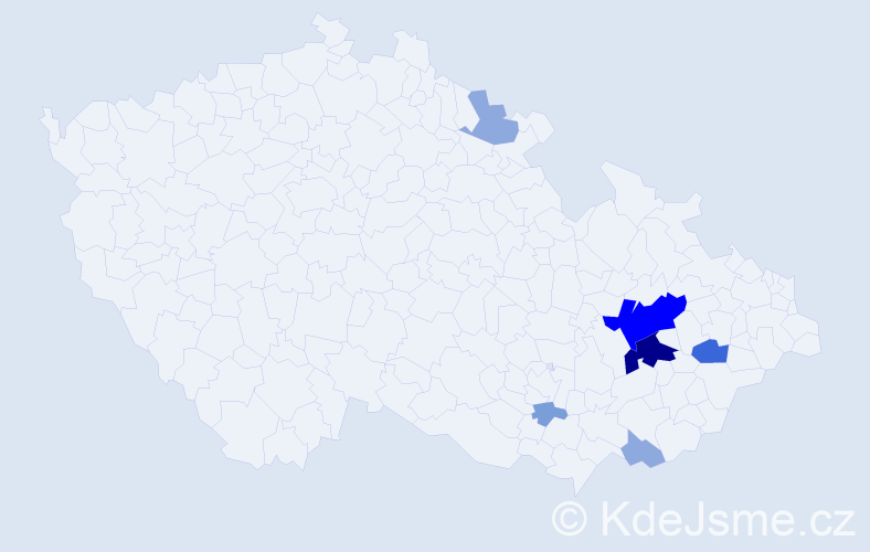 Příjmení: 'Drajsajtlová', počet výskytů 20 v celé ČR