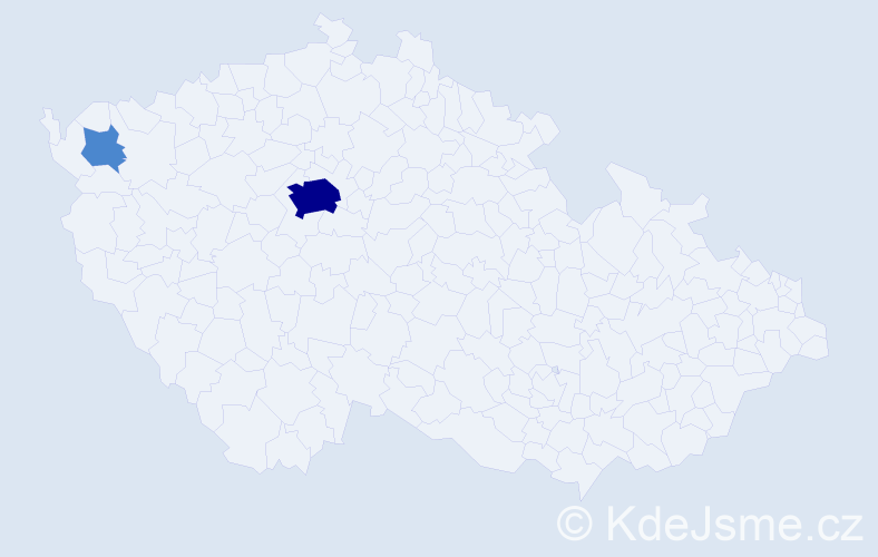 Příjmení: 'Cohn', počet výskytů 4 v celé ČR