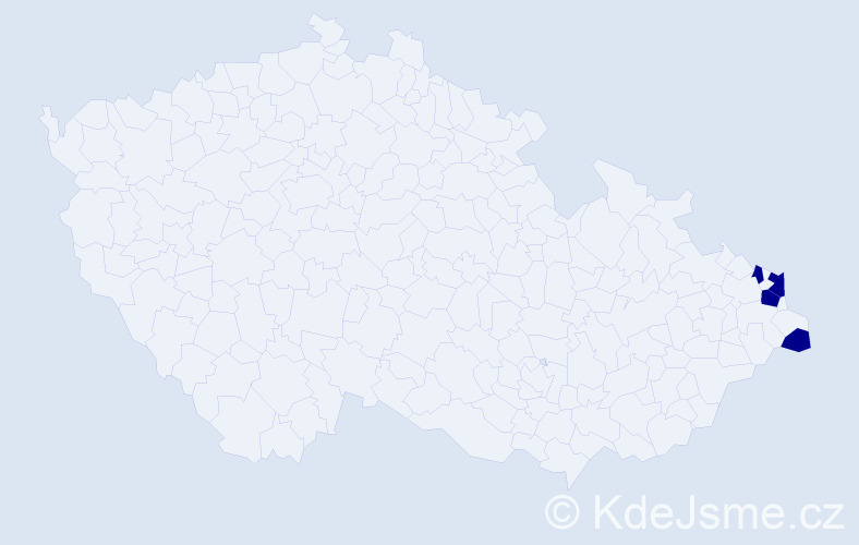 Příjmení: 'Krywultová', počet výskytů 4 v celé ČR