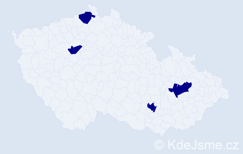 Příjmení: 'Bachňáková', počet výskytů 4 v celé ČR