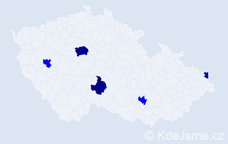 Příjmení: 'Matyas', počet výskytů 8 v celé ČR