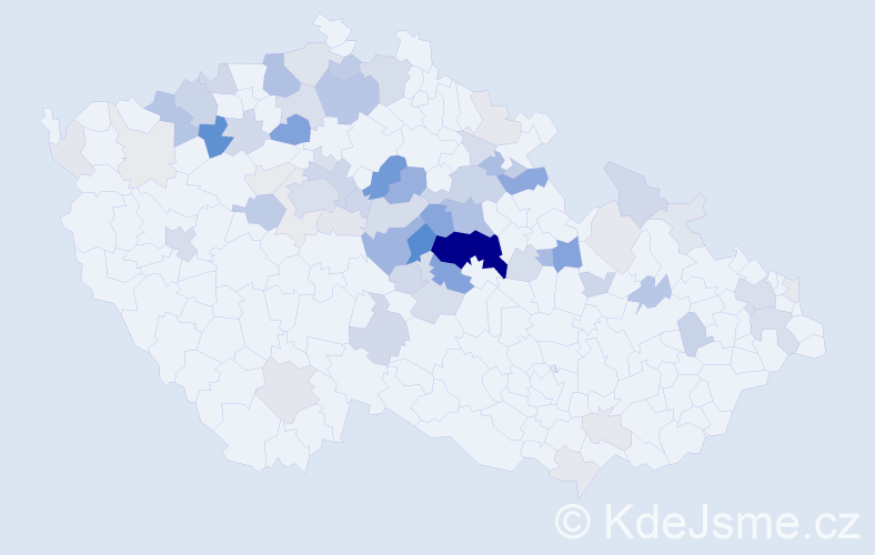 Příjmení: 'Lebduška', počet výskytů 244 v celé ČR