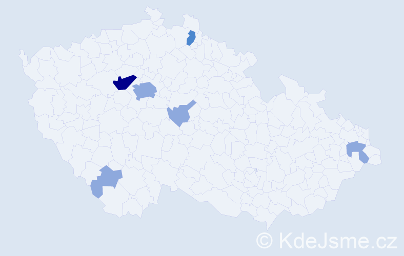 Příjmení: 'Keszi', počet výskytů 14 v celé ČR