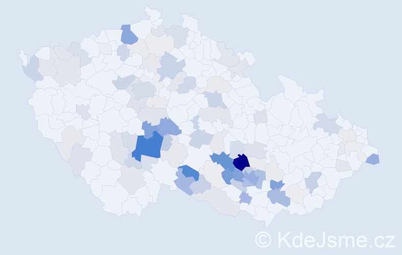 Příjmení: 'Borkovec', počet výskytů 347 v celé ČR