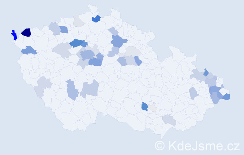 Příjmení: 'Badová', počet výskytů 112 v celé ČR