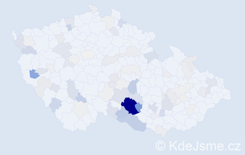 Příjmení: 'Dokulilová', počet výskytů 375 v celé ČR