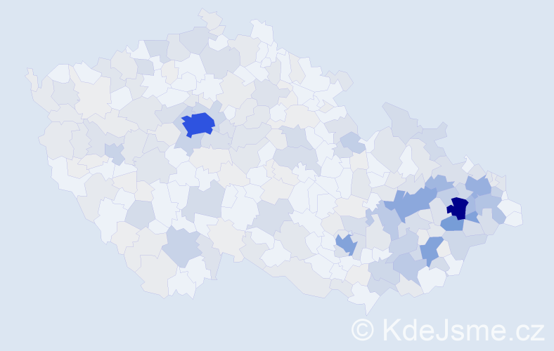Příjmení: 'Černoch', počet výskytů 1183 v celé ČR