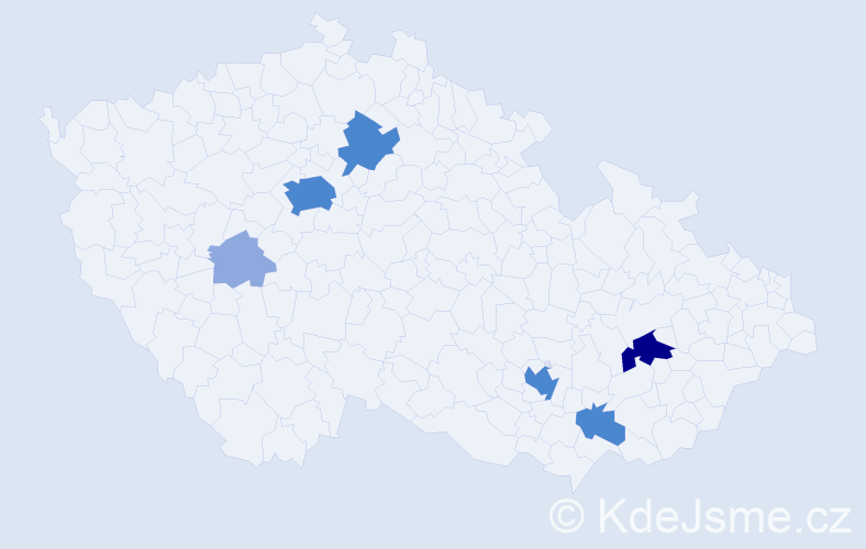 Příjmení: 'Koksa', počet výskytů 14 v celé ČR