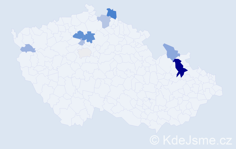 Příjmení: 'Staščáková', počet výskytů 28 v celé ČR