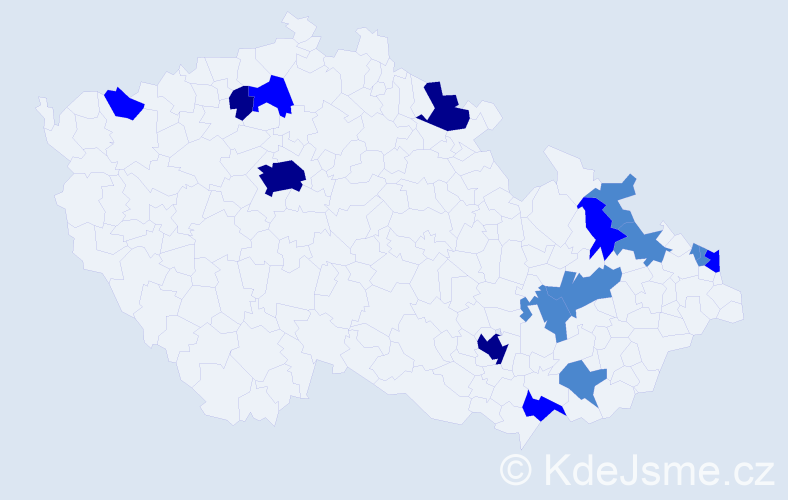 Příjmení: 'Ocetníková', počet výskytů 29 v celé ČR