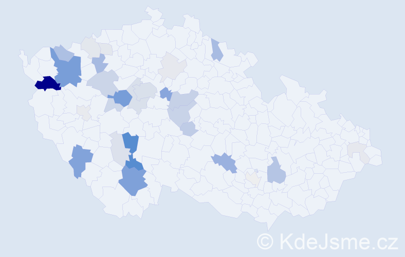 Příjmení: 'Psohlavec', počet výskytů 102 v celé ČR