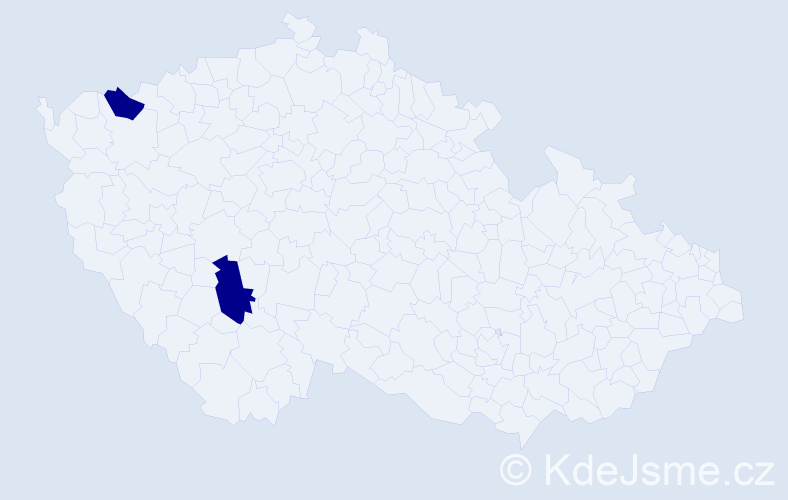 Příjmení: 'Klucke', počet výskytů 2 v celé ČR