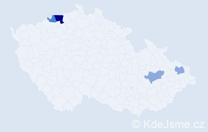 Příjmení: 'Feninová', počet výskytů 9 v celé ČR