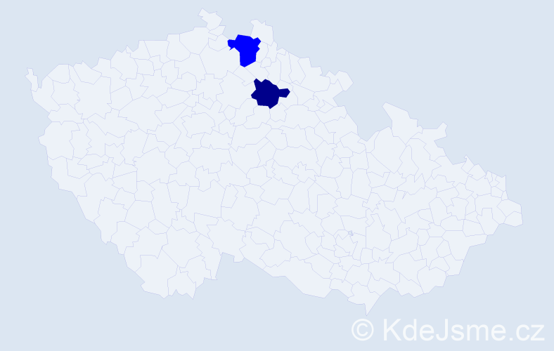 Příjmení: 'Kracková', počet výskytů 3 v celé ČR