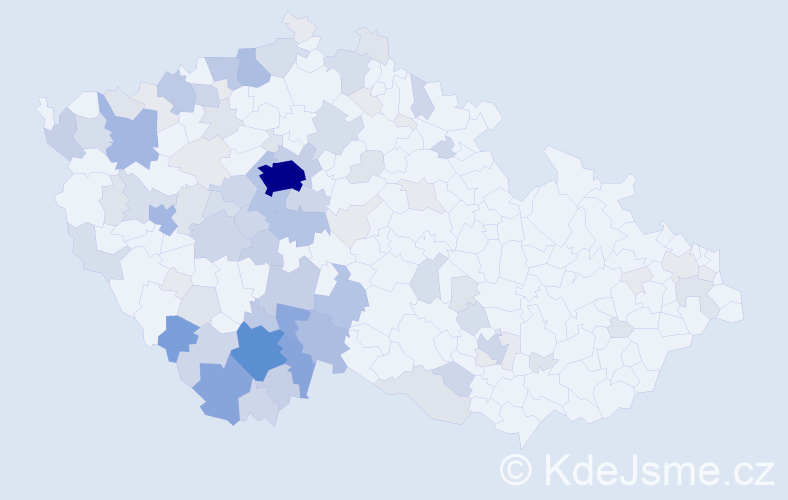 Příjmení: 'Kukačka', počet výskytů 343 v celé ČR