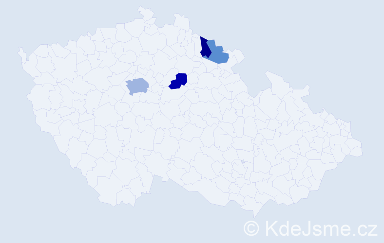 Příjmení: 'Emichel', počet výskytů 7 v celé ČR