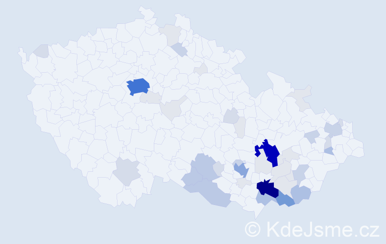Příjmení: 'Daněček', počet výskytů 177 v celé ČR