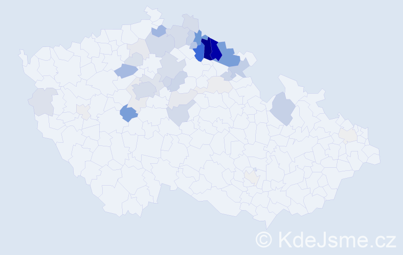 Příjmení: 'Bachtíková', počet výskytů 137 v celé ČR