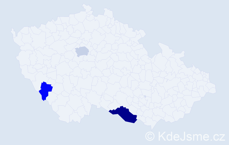 Příjmení: 'Kogler', počet výskytů 8 v celé ČR