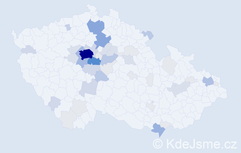 Příjmení: 'Čadil', počet výskytů 166 v celé ČR