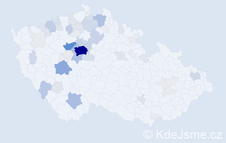 Příjmení: 'Vyšín', počet výskytů 216 v celé ČR