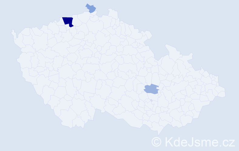 Příjmení: 'Kuloušková', počet výskytů 12 v celé ČR