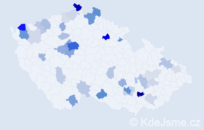 Příjmení: 'Singh', počet výskytů 156 v celé ČR