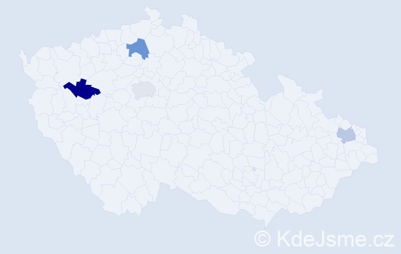 Příjmení: 'Thinh', počet výskytů 4 v celé ČR