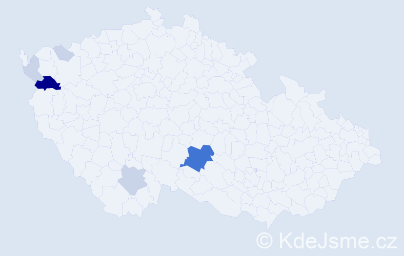 Příjmení: 'Šivaková', počet výskytů 23 v celé ČR