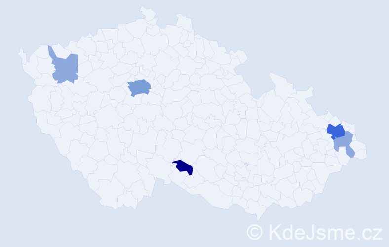 Příjmení: 'Plunder', počet výskytů 16 v celé ČR