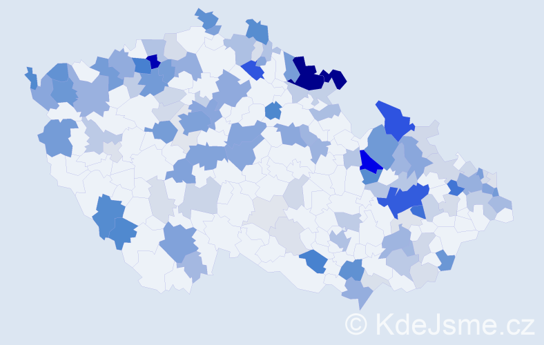 Příjmení: 'Schubert', počet výskytů 436 v celé ČR