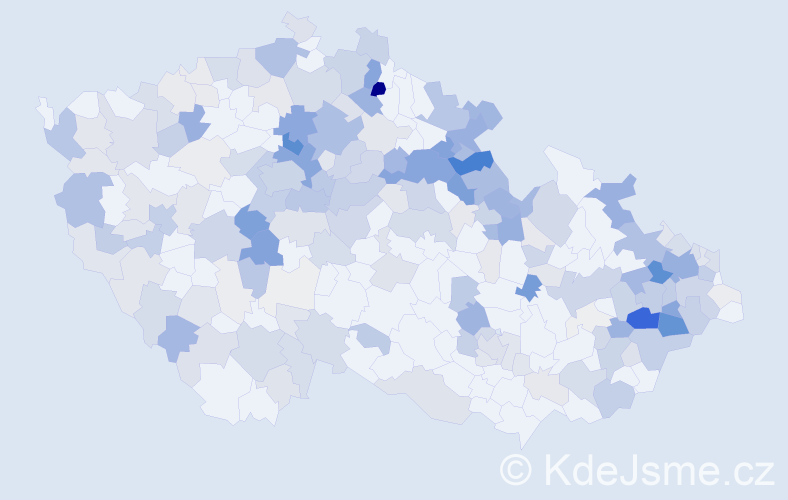 Příjmení: 'Fabián', počet výskytů 913 v celé ČR